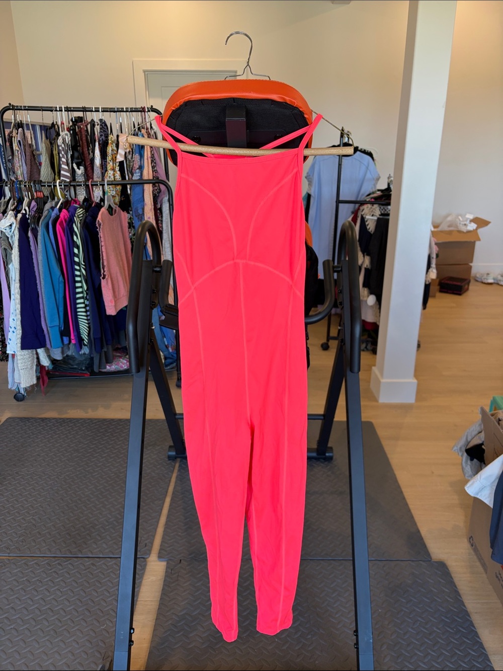 FP Movement by Free People Neon Pink Slim Active Jumpsuit